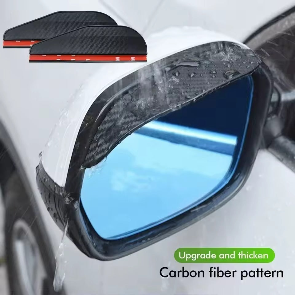 2 pièces rétroviseur de voiture sourcil de pluie en Fiber de carbone